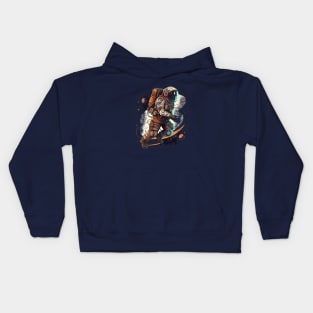 The Cosmic Street Art: An Astronaut's Journey in the Stars Kids Hoodie